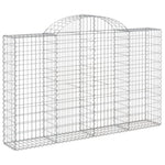 Arched Gabion Baskets 13 pcs 200x30x120/140 cm Galvanised Iron 3146142