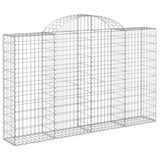 Arched Gabion Baskets 13 pcs 200x30x120/140 cm Galvanised Iron 3146142