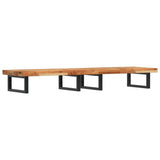 Basin Shelf Wall Mounted Steel and Solid Wood Acacia 3302753