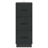 Drawer Cabinet Black 33 x 34.5 x 87 cm Engineered Wood 895306