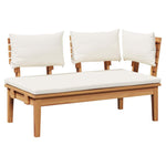 Garden Bench 2 pcs Brown Solid Teak wood 42006397