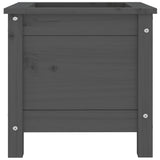 Garden Planter Grey 40x40x39 cm Solid Wood Pine 825249