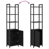 Book Cabinet Black Oak 40 x 24 x 161 cm Engineered Wood 883850