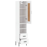 Highboard White 34,5x34x180 cm Engineered Wood 3200265