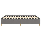 Bed Frame without Mattress Dark Grey 137x190 cm Full Fabric 347204