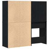 LED Dressing Table Set with Drawer Black Oak 140 x 40 x 140 cm 3333044