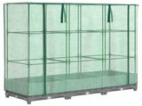 Raised Bed with Greenhouse Cover Rattan Look 120x40x123 cm 4015853