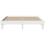 Bed Frame without Mattress White 200x200 cm Solid Wood Pine 855344