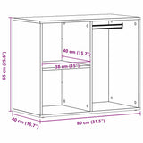 Cosmetic Cabinet Black Oak 80 x 40 x 65 cm Engineered Wood 862788