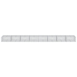 Gabion Basket with Cover 800x100x50 cm Galvanised Iron 3295185