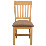 Dining Chair 2 pcs Solid Oak Wood Grey 45 x 59 x 92 cm 42039155