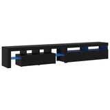 TV Cabinet 2 pcs Black Oak 260 x 37 x 40 cm Engineered Wood 3332506