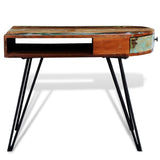 Reclaimed Solid Wood Desk with Iron Pin Legs 241641