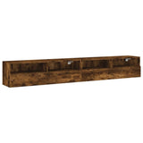 TV Wall Cabinets 2 pcs Smoked Oak 100x30x30 cm Engineered Wood 836891