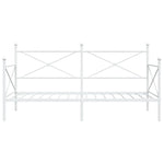 Day Bed without Mattress White 107x203 cm Steel 4104685