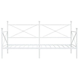 Day Bed without Mattress White 107x203 cm Steel 4104685