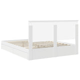 Storage Bed with Headboard White 160 x 200 cm Engineered Wood 3411187