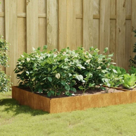 ZNTS Garden Raised Bed 100x100x33.5 cm Corten Steel 824515