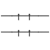 Sliding Door Hardware Kit 427 cm Steel Black 3295780