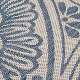 Outdoor Flatweave Rug 140x200 cm Blue Pattern 340831