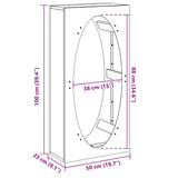 Firewood Rack White 50x23x100 cm Cold-rolled steel 864182
