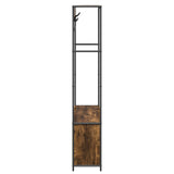 Coat Stand with Shoes Bench Smoked Oak 100 x 32 x 180.5 cm 8012034