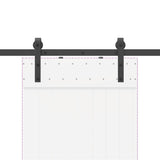 Sliding Door Hardware Kit 152.5 cm Steel Black 4009710