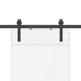 Sliding Door Hardware Kit 152.5 cm Steel Black 4009710