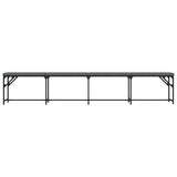 Dining Bench Dark Grey 248x32x45 cm Steel and Fabric 835228