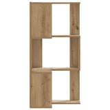 Corner Bookcase 3-Tier Artisian Oak 50x50x102 cm Engineered Wood 852599