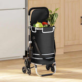 Shopping Trolley Folding Black 47 x 39 x 100.5 cm Oxford fabric 42002337