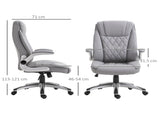Faux Leather Executive Swivel Office Chair - Grey T3398P341399