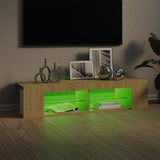 TV Cabinet with LED Lights Sonoma Oak 135x39x30 cm 804232