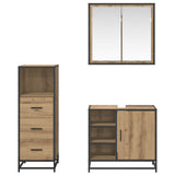 Bathroom Furniture Set 3 pcs Artisan Oak Engineered Wood 3402373