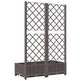 Garden Planter with Trellis Brown 80x40x121.5 cm PP 318260
