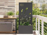 Garden Privacy Screen Black 50 x 150 cm Cold-rolled steel 876427
