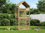 Outdoor Play Tower Natural Solid Impregnated Pinewood 826534