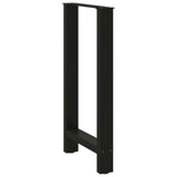 Bar Table Legs Black 2 pcs 40x cm Steel 4013324