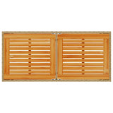 Garden Table with Acacia Wood Top Beige 115x54x74 cm Poly Rattan 365078
