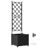 Garden Planter Black 40 x 40 x 142 cm Plastic 42002849