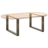 Coffee Table Legs U-Shaped 2 pcs Natural Steel 60x cm Steel 4013163