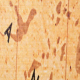 Folding Room Divider 160x170 cm World Map Yellow 245878