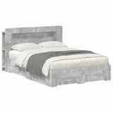 Bed Frame with Storage Concrete Grey 150 x 200 cm 3433879