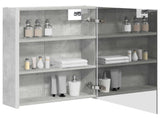Bathroom Mirror Cabinet Concrete Grey 53.5 x 15.5 x 70 cm 889234