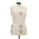 Adjustable Dress Form Female Cream M Size 40-46 288487