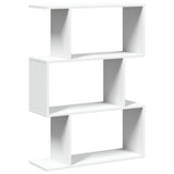 Room Divider Bookcase 3-Tier White 70x24x97 cm Engineered Wood 858111