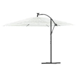 Garden Parasol with Steel Pole White 290x290x238 cm 4005085