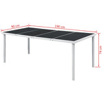 9 Piece Outdoor Dining Set Steel Black 43306