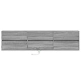 TV Wall Cabinet with LED Grey Sonoma 180x31x45 cm 3307938