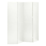 4-Panel Room Divider White 160x180 cm Steel 335899